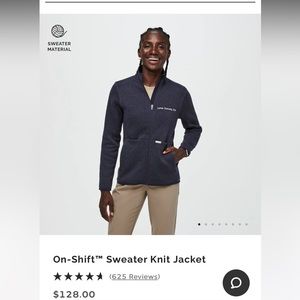 Figs on shift sweater knit jacket